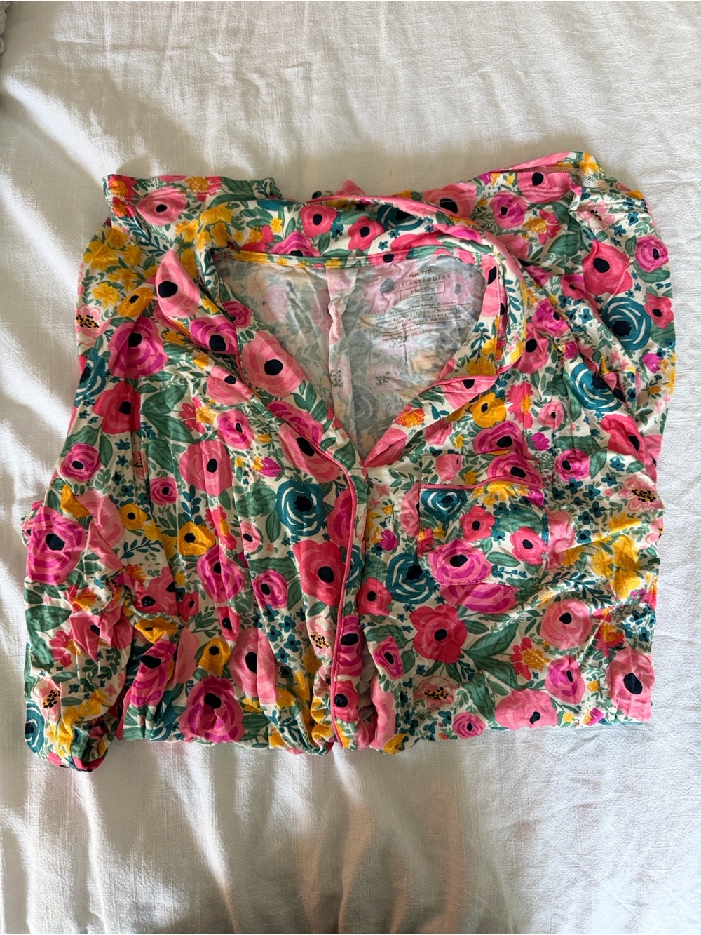 NWOT Little Sleepies Secret Garden Bamboo Viscose Medium Sleep Shirt - Picture 7 of 8